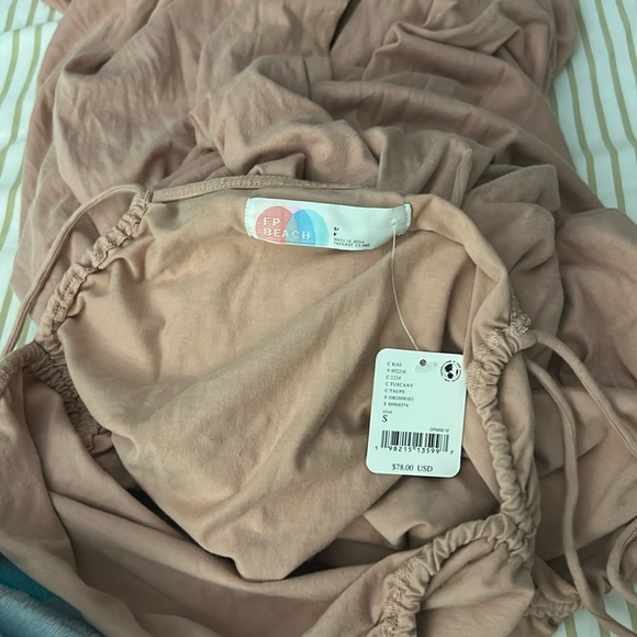 FREE PEOPLE BEACH LIZA DROP WAIST MIDI DRESS SIZE S MSRP $78.00 NWT - Picture 6 of 8